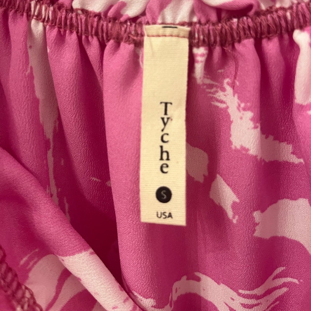 Tyche Pink Ruffle Off-Shoulder Blouse - Picture 5 of 8